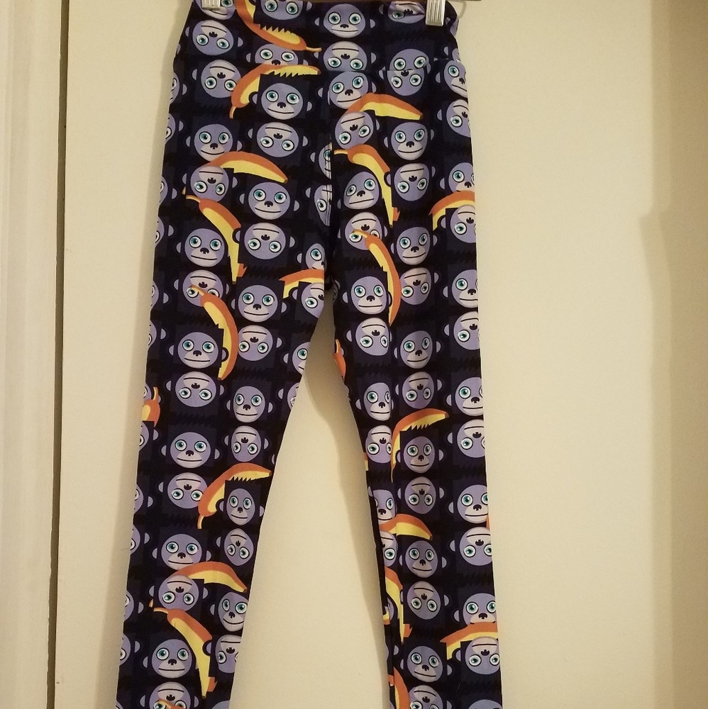 Lularoe Tween Monkey and Banana Leggings